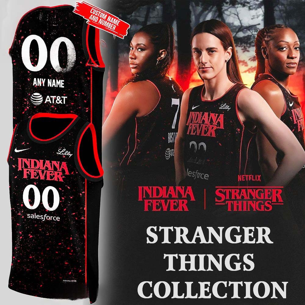 Indiana Fever Stranger Things Rebel Black Jersey Limited Edition Best Gift For Basketball Fans