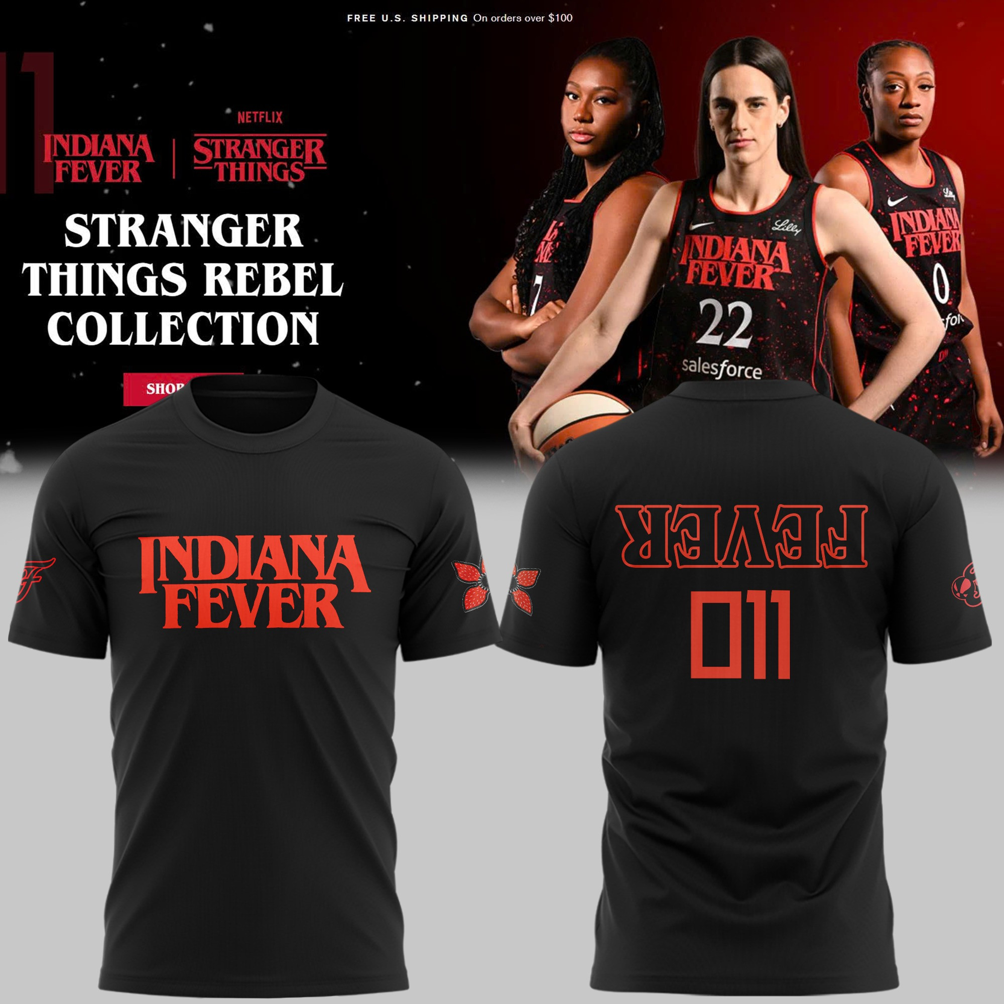 Indiana Fever Stranger Things Rebel Swingman Shirt Best Gift For A Basketball Fan
