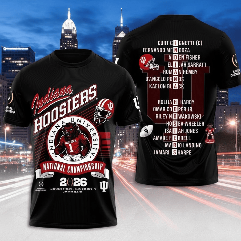 Indiana Football 2026 National Championship Shirt IU National Championship Merch Him Gifts Indiana Football 2026 National Championship Shirt IU National Championship Merch Him Gifts