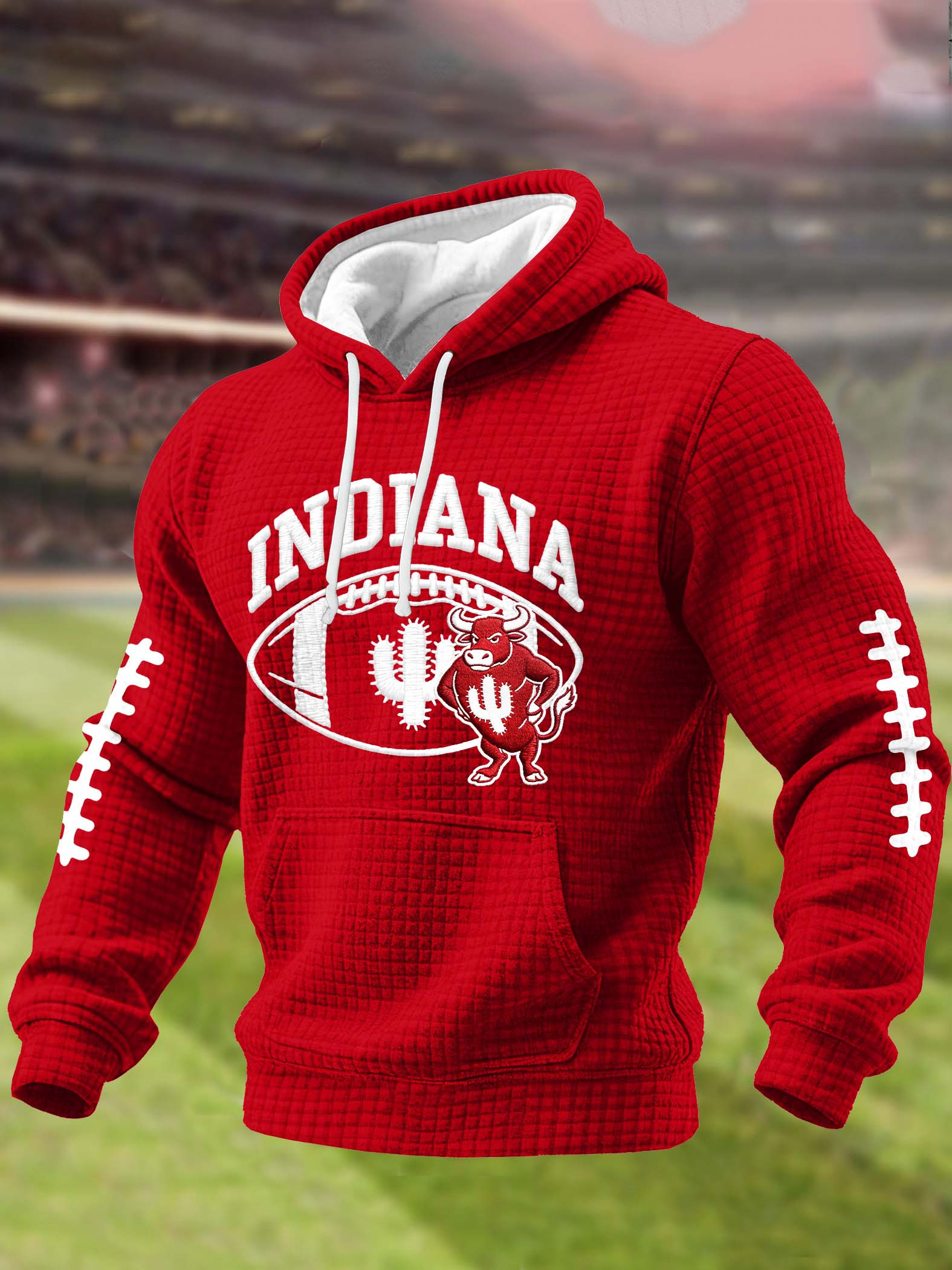 Indiana Football Bull Mascot Hoodie Indiana Hoosiers Merch Gift For Fans