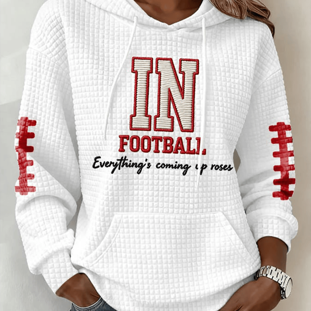 Indiana Football Everything's Coming Up Roses Hoodie Game Day Merch Football Lover Gifts