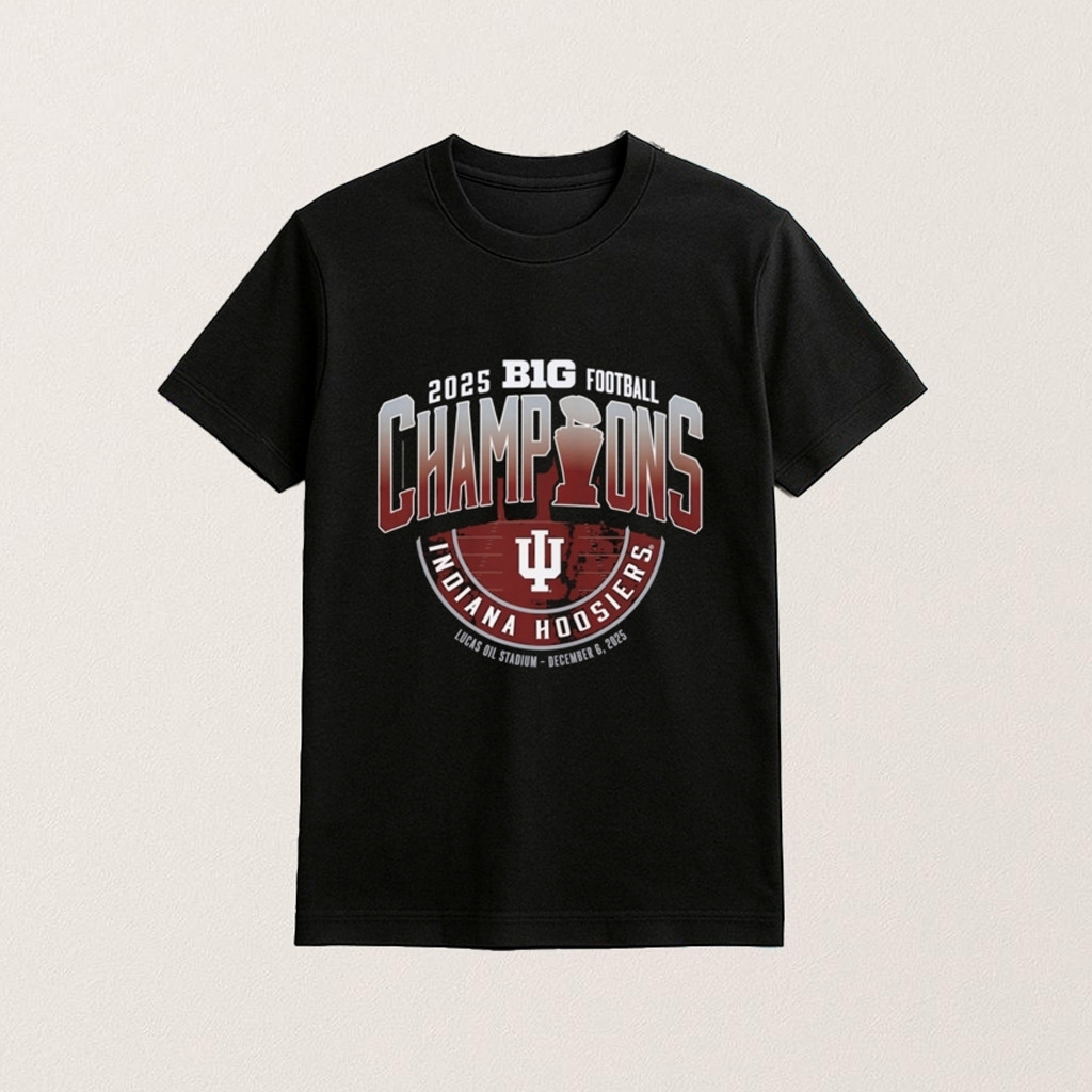 Indiana Football Merch 2025 Big Football Champions T-Shirt Gifts Ideas For Brothers Indiana Football Merch 2025 Big Football Champions T-Shirt Gifts Ideas For Brothers