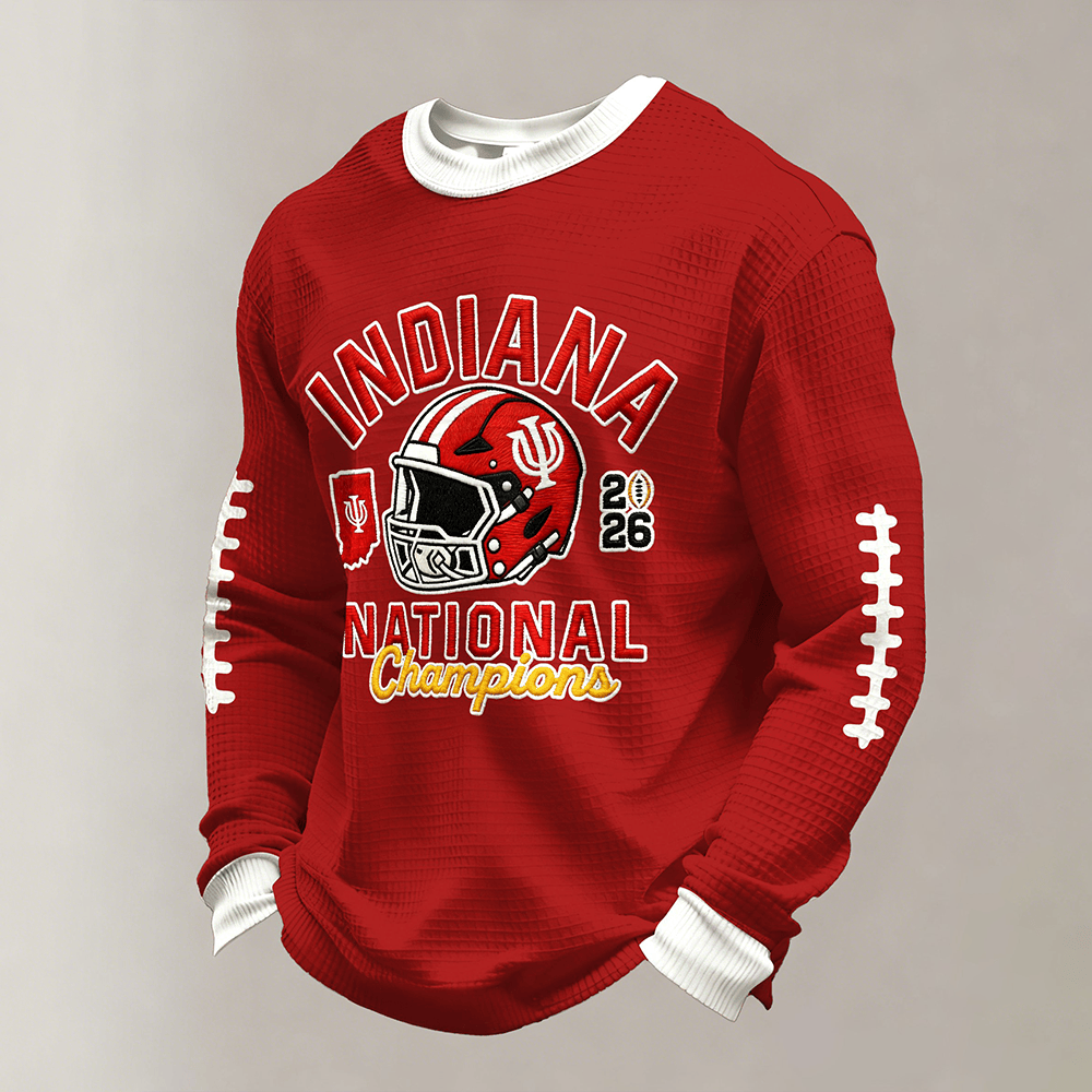 Indiana Football National Champions Long Sleeve Shirt IU National Championship Apparel