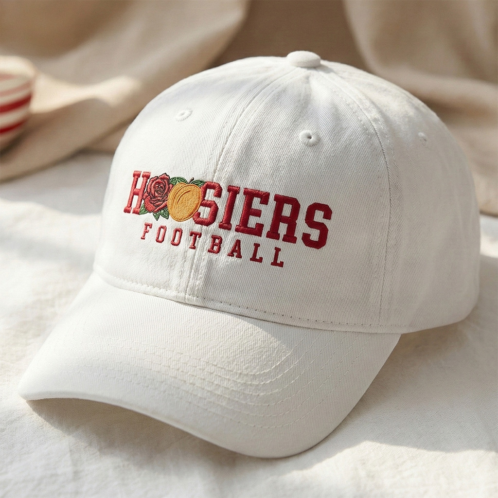Indiana Football Team Rose Peach Champions Hat Embroidered Gift Ideas For Football Lovers