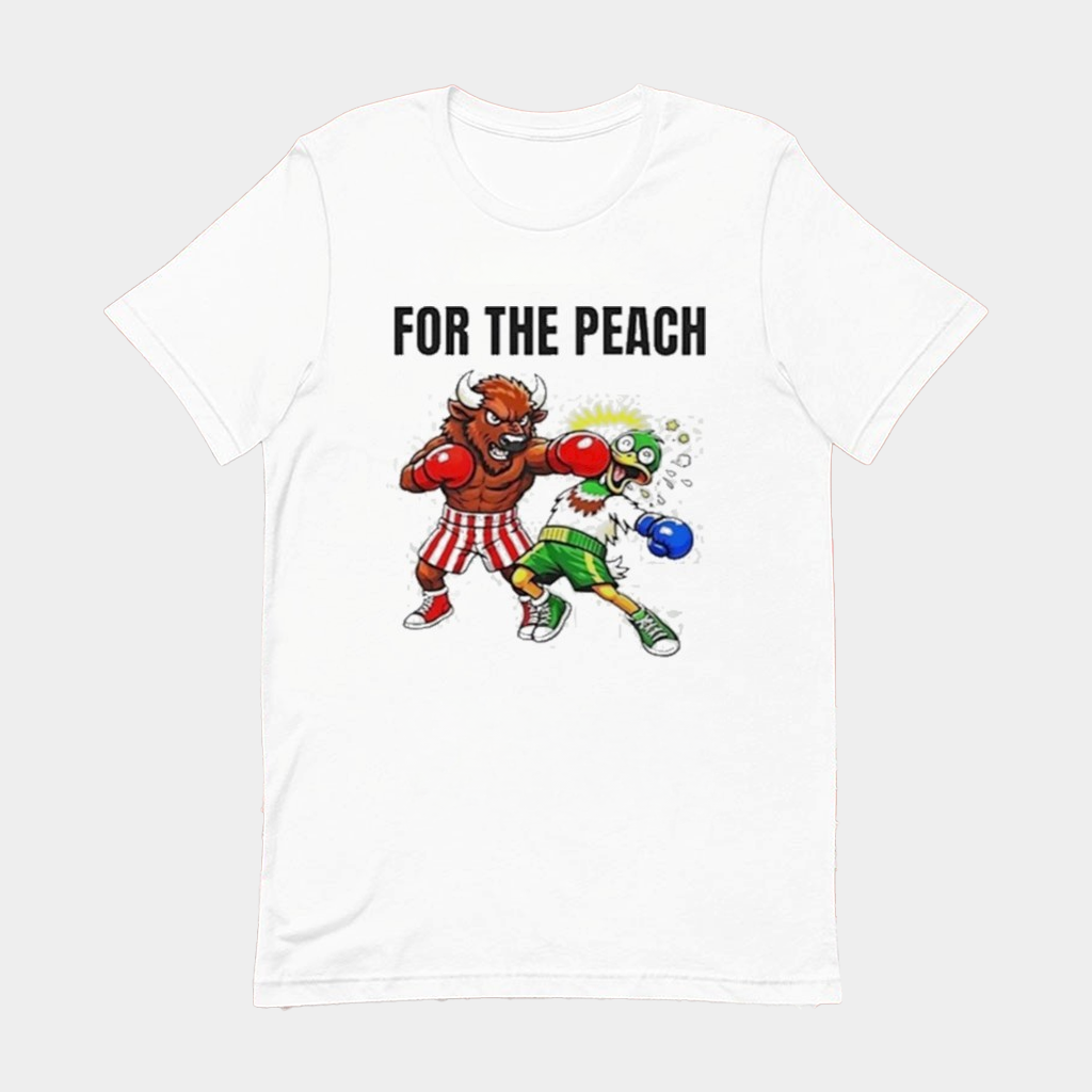 Indiana Football Vs Oregon Football Bison Knockout Duck For The Peach Mascot T-shirt Fan Merch