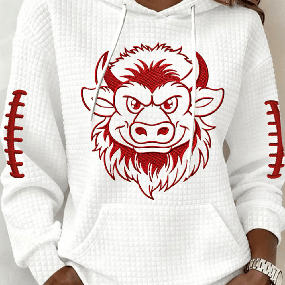 Indiana Hoosiers Bull Mascot Hoodie Indiana Hoosiers Clothing Line Gift For Girlfriend