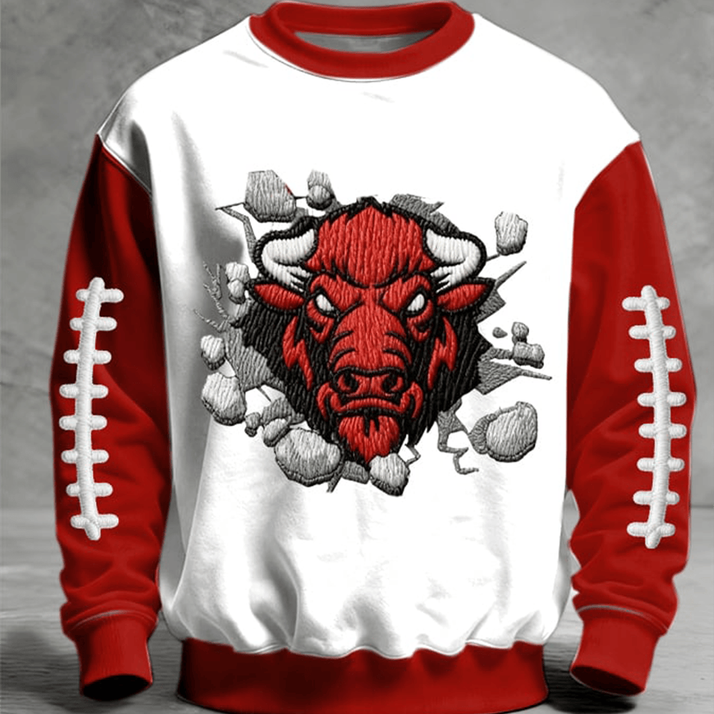 Indiana Hoosiers Bull Mascot Sweatshirt Football Merch Game Day Gift For Fans