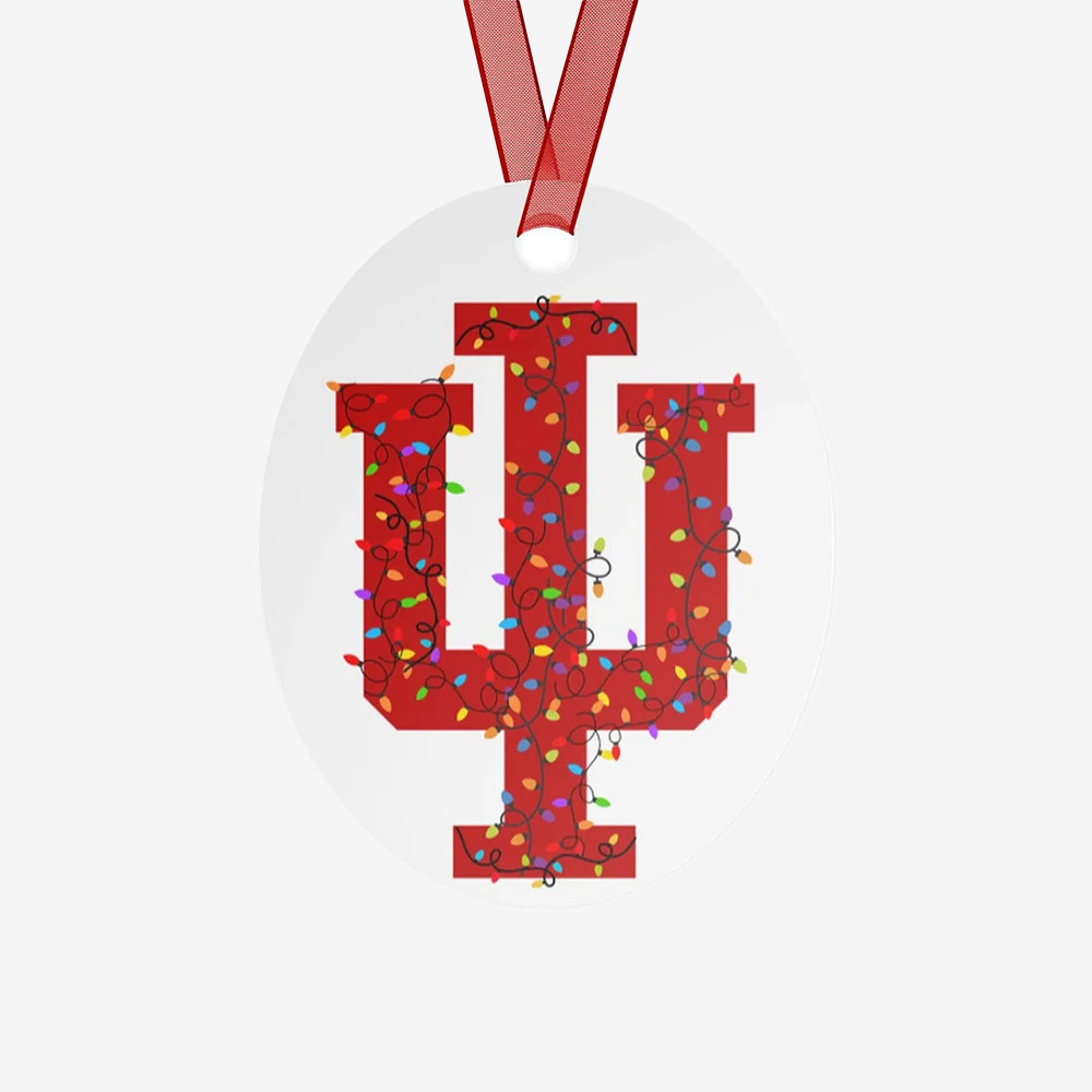 Indiana Hoosiers Christmas Ornament Football Themed Indiana Hoosier Football Ornament