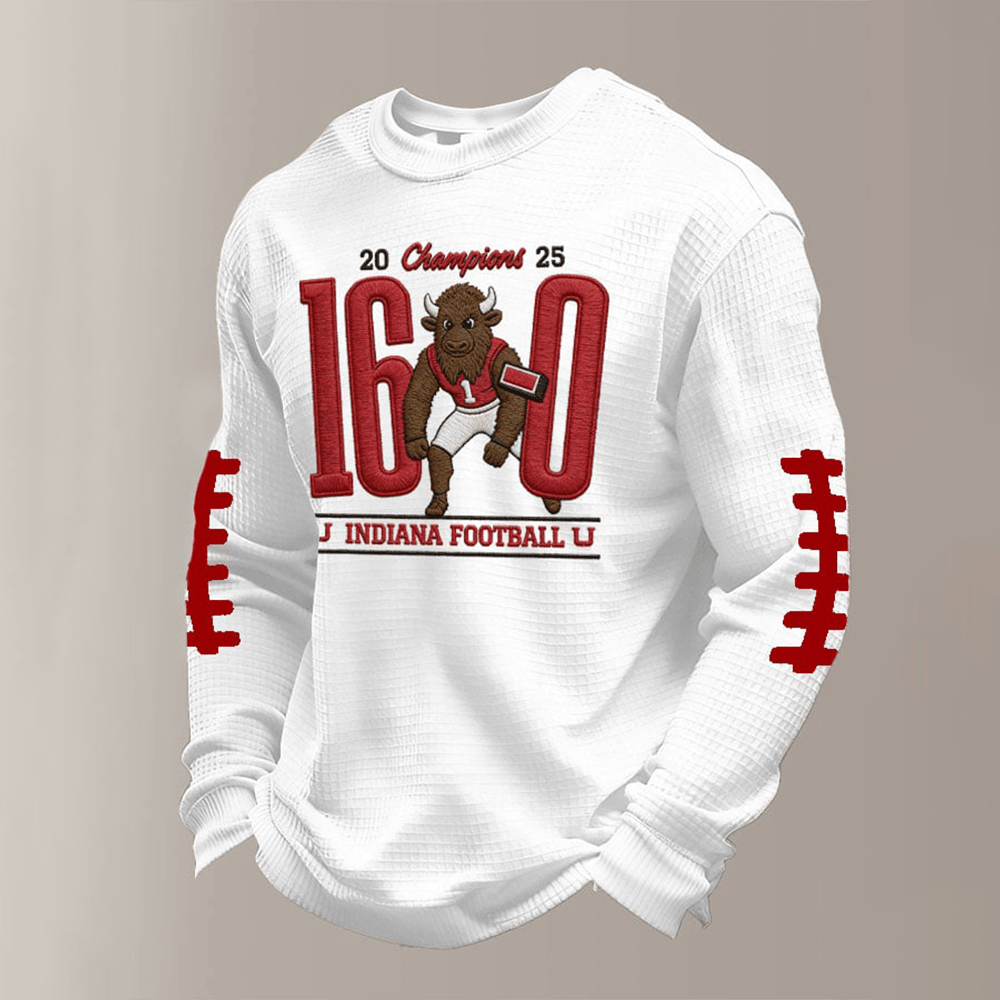 Indiana Hoosiers Football Champions 16 0 Long Sleeve Shirt National Champions Indiana Apparel