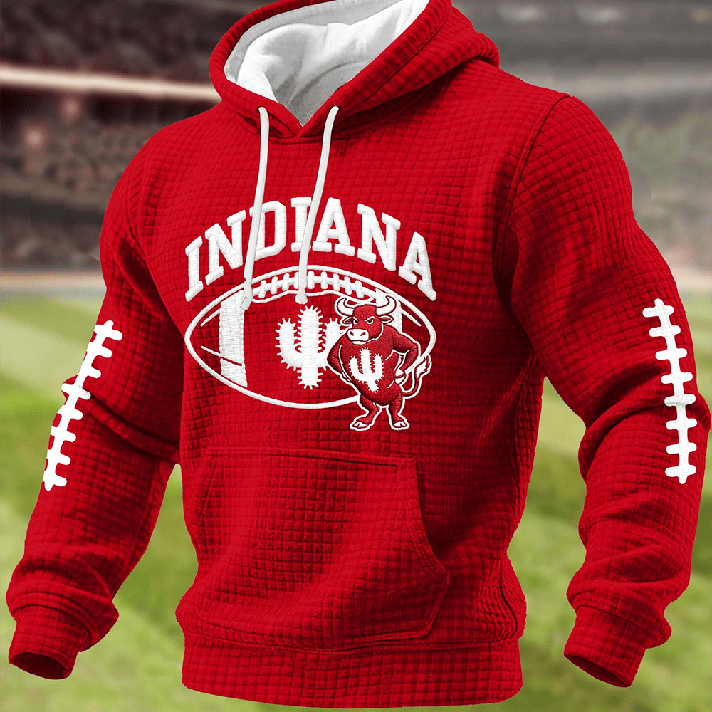 Indiana Hoosiers Football Hoodie Game Day Apparel Football Lover Gifts Ideas