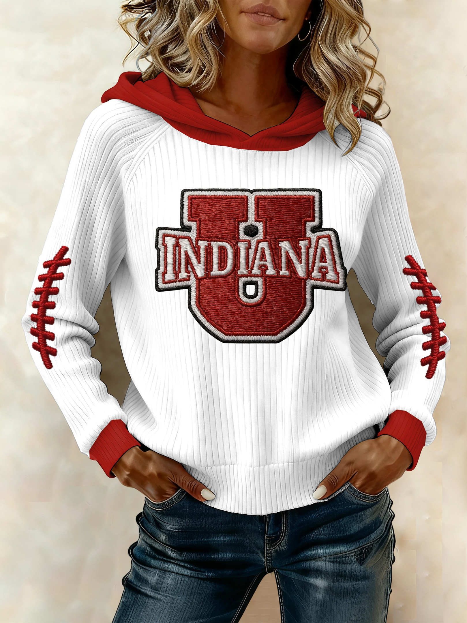 Indiana Hoosiers Football Hoodie Game Day Indiana Hoosiers Merch Gift For Girl