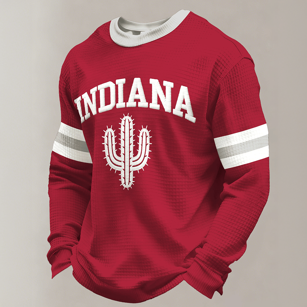 Indiana Hoosiers Football Long Sleeve Shirt Game Day Football Apparel Gift For Men