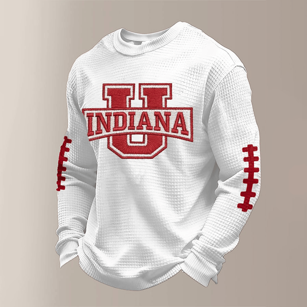Indiana Hoosiers Football Long Sleeve Shirt Game Day Merch Football Lover Gifts