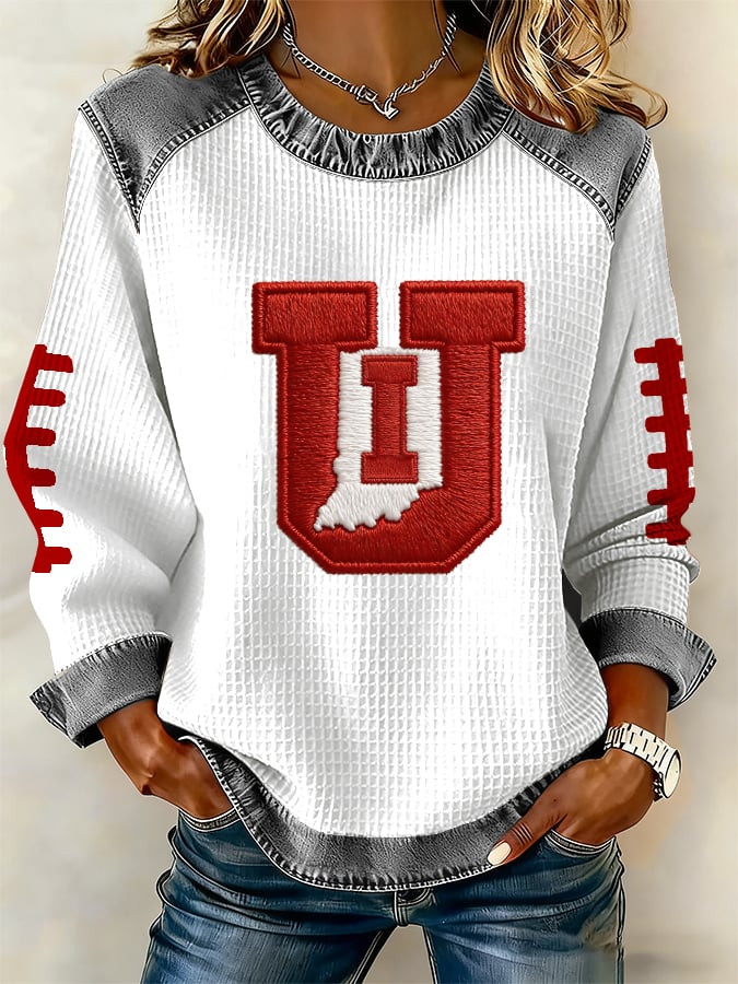 Indiana Hoosiers Football Sweatshirt Indiana Hoosiers Merchandise Gift For Wife