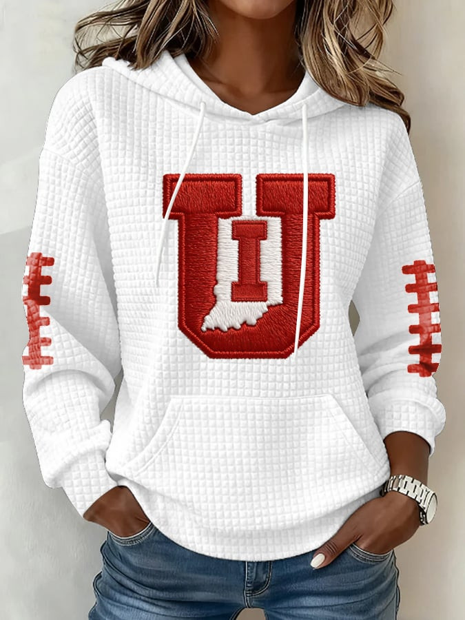 Indiana Hoosiers Mechandise Football Hoodie Game Day Football Gifts For Girlfriend