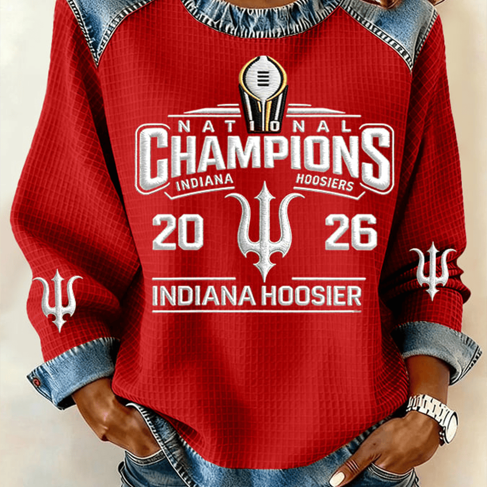 Indiana Hoosiers National Champions 2026 Sweatshirt Game Day Football Clothing Gift For Her