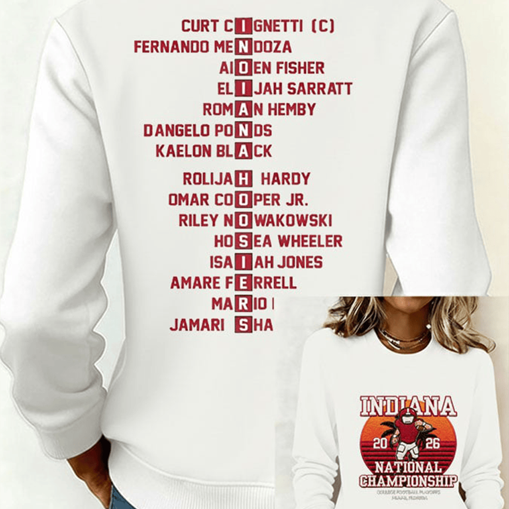 Indiana Hoosiers National Champs Sweatshirt National Champions Indiana 2026 Merch Fan Gifts