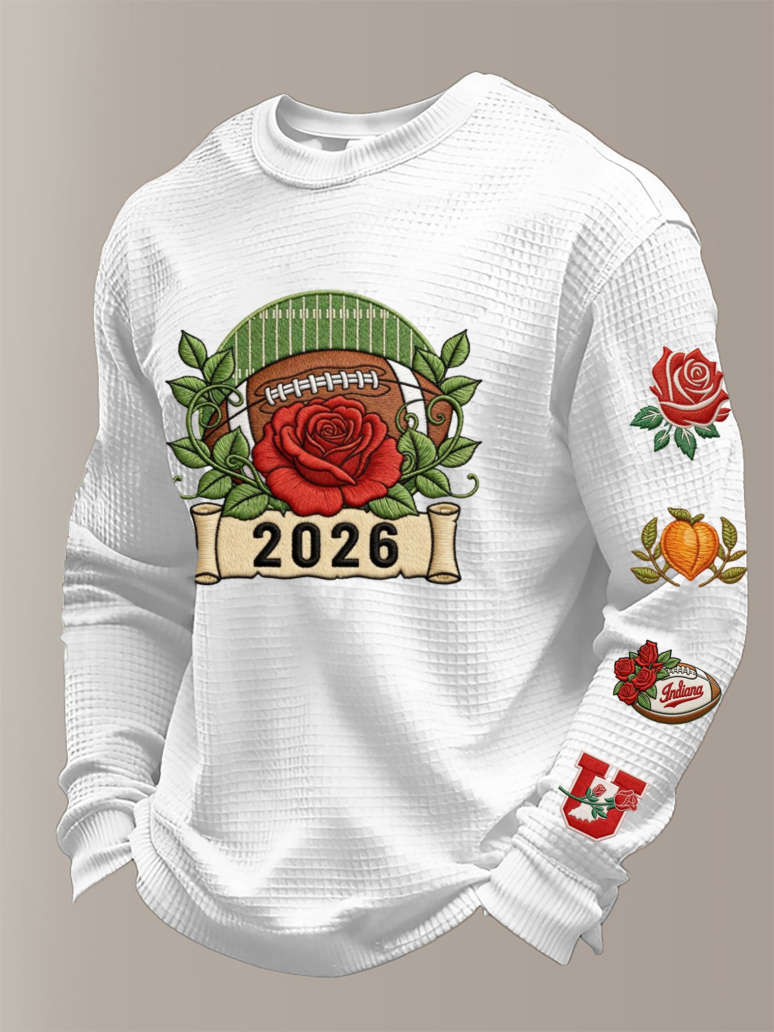 Indiana Hoosiers Rose Bowl 2026 Long Sleeve Shirt Game Day Football Merch Husband Gift Ideas