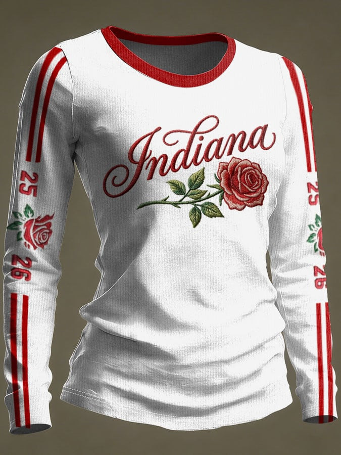Indiana Hoosiers Rose Bowl Champions Long Sleeve Shirt Football Merch Gift For Her