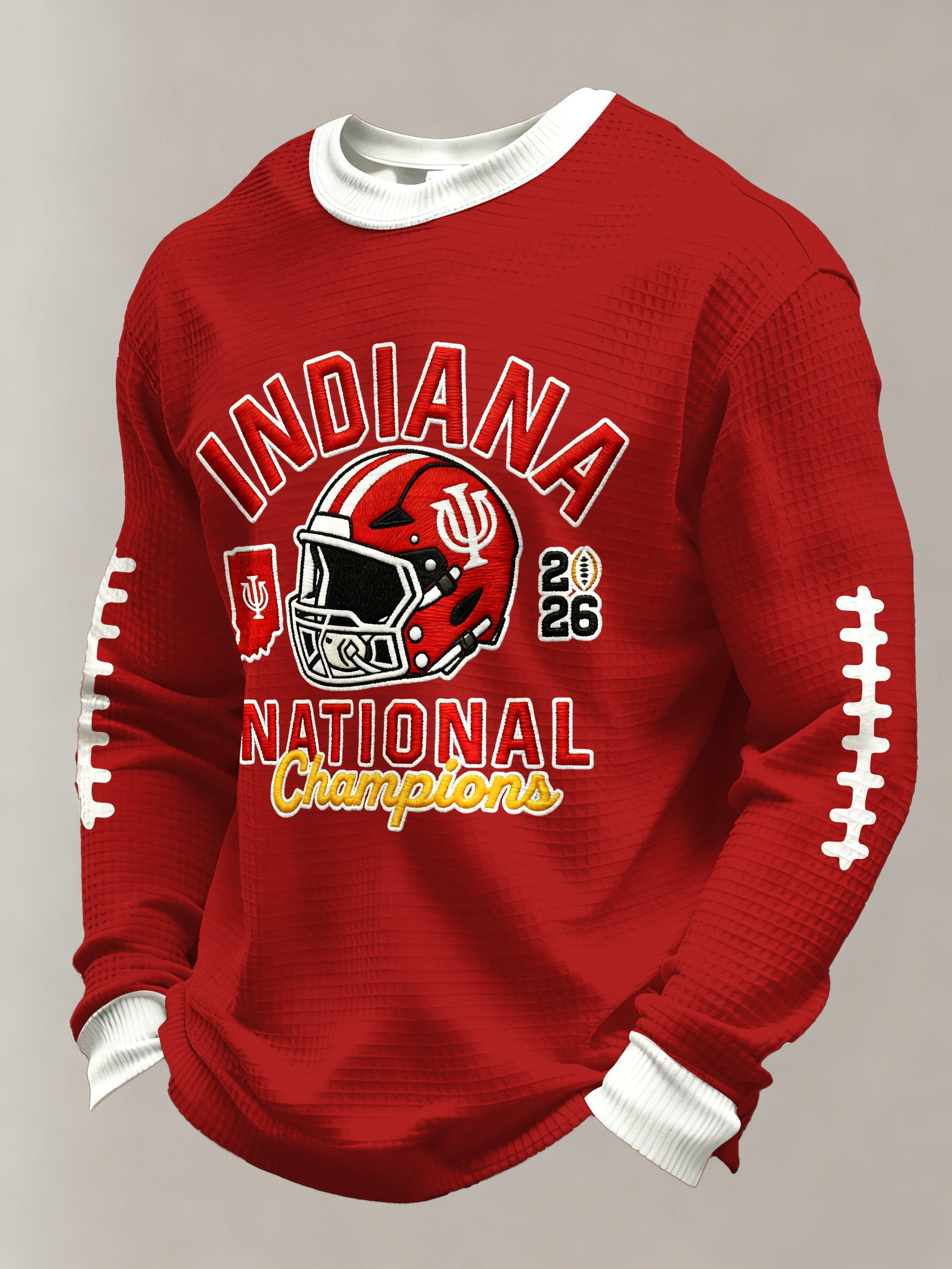 Indiana National Champion 2026 Long Sleeve Shirt Indiana Hoosiers Apparel Football Outfits