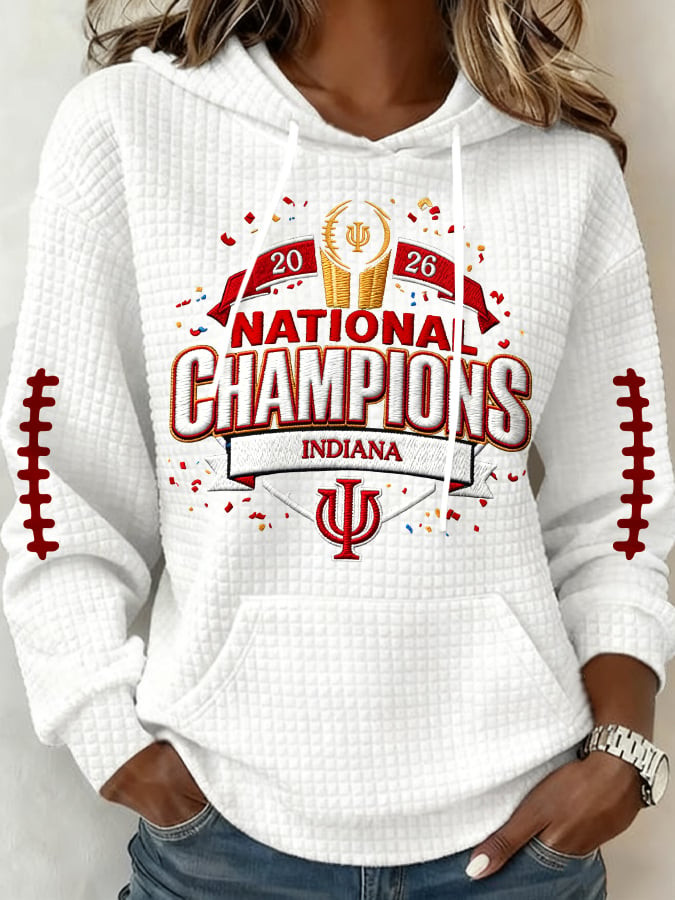 Indiana National Champions Hoodie IH Hoodie IU National Championship Merch White