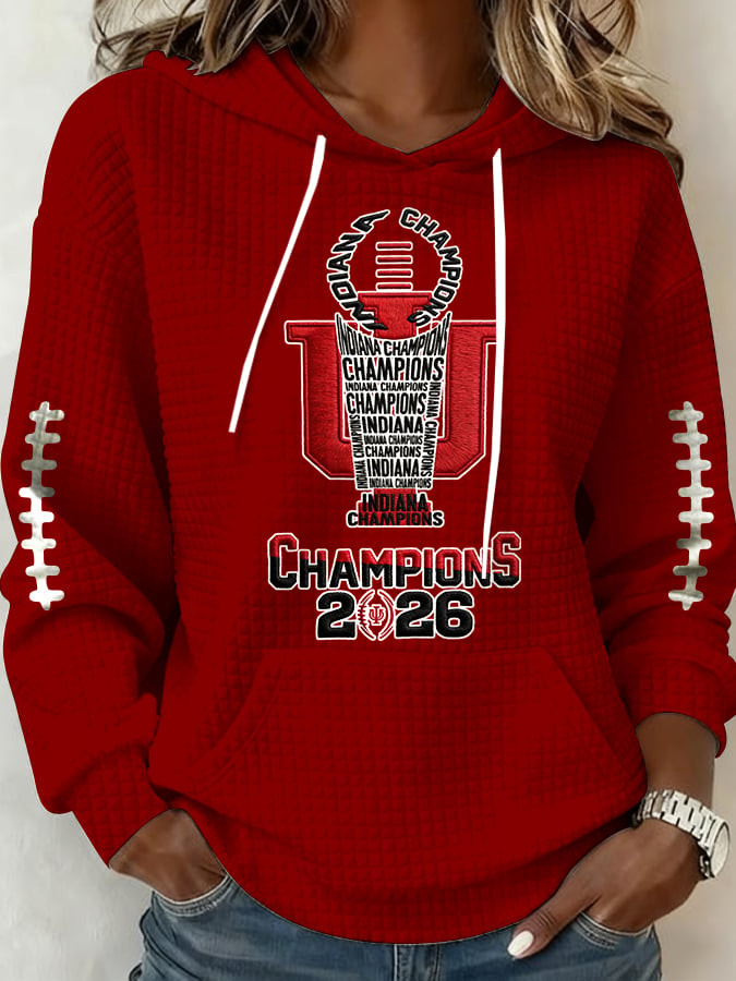 Indiana National Champions Hoodie Indiana Football IH Hoodie Gifts For Football Fan
