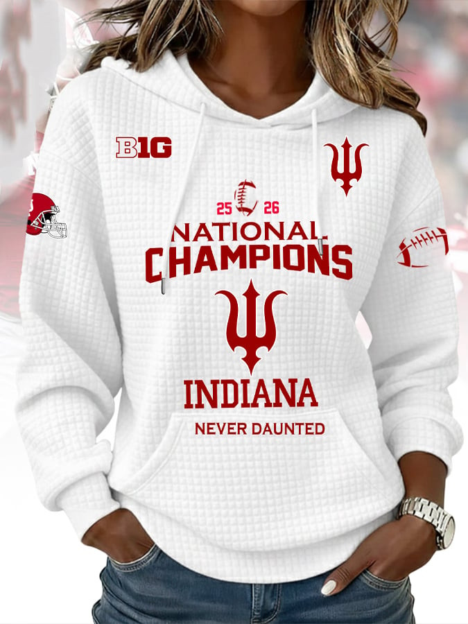 Indiana National Champions Hoodie Indiana Never Daunted Hoodie IU National Championship