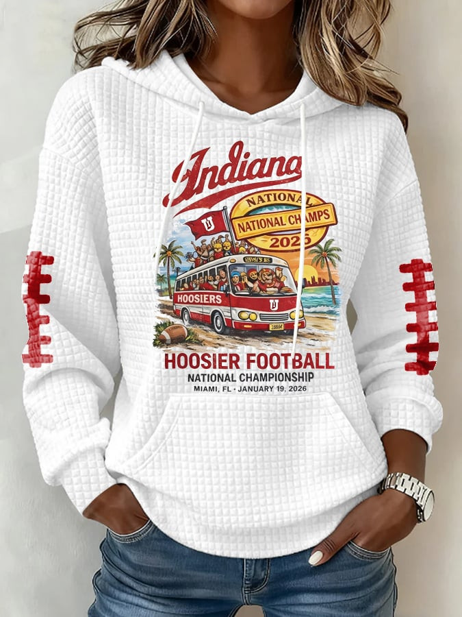 Indiana National Champions Hoodie IU National Championship Merch Game Day IH Hoodie Gifts For Fans