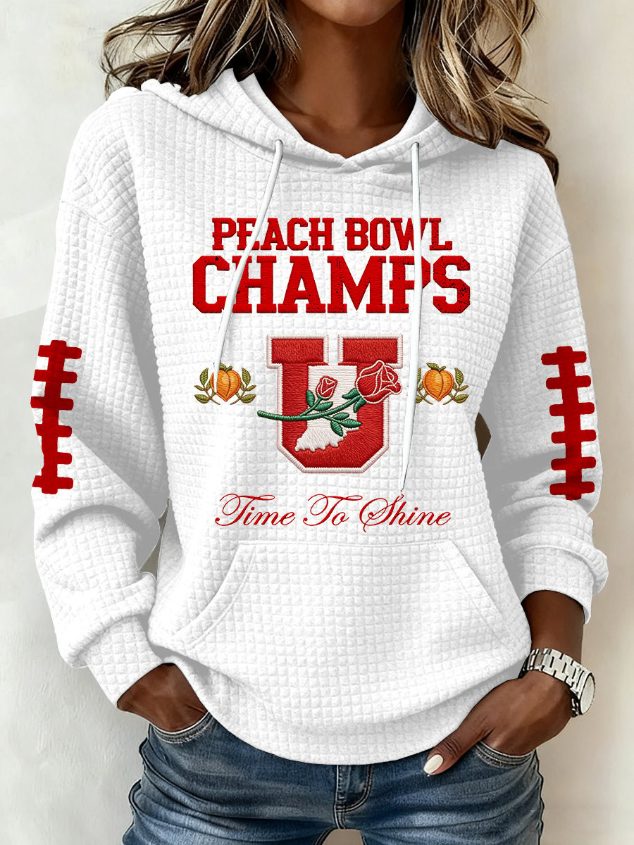Indiana National Champions Hoodie Peach Bowl Champs Indiana Football Hoodie Game Day Apparel