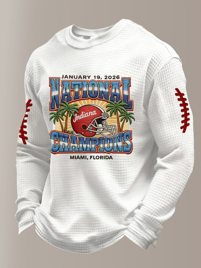 Indiana National Champions Long Sleeve Shirt IU National Championship Merch Football Lovers Gift