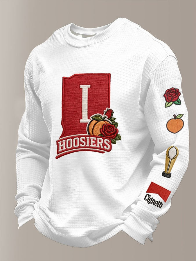 Indiana National Champions Long Sleeve Shirt IU National Championship Merch Hoosiers Shirt White