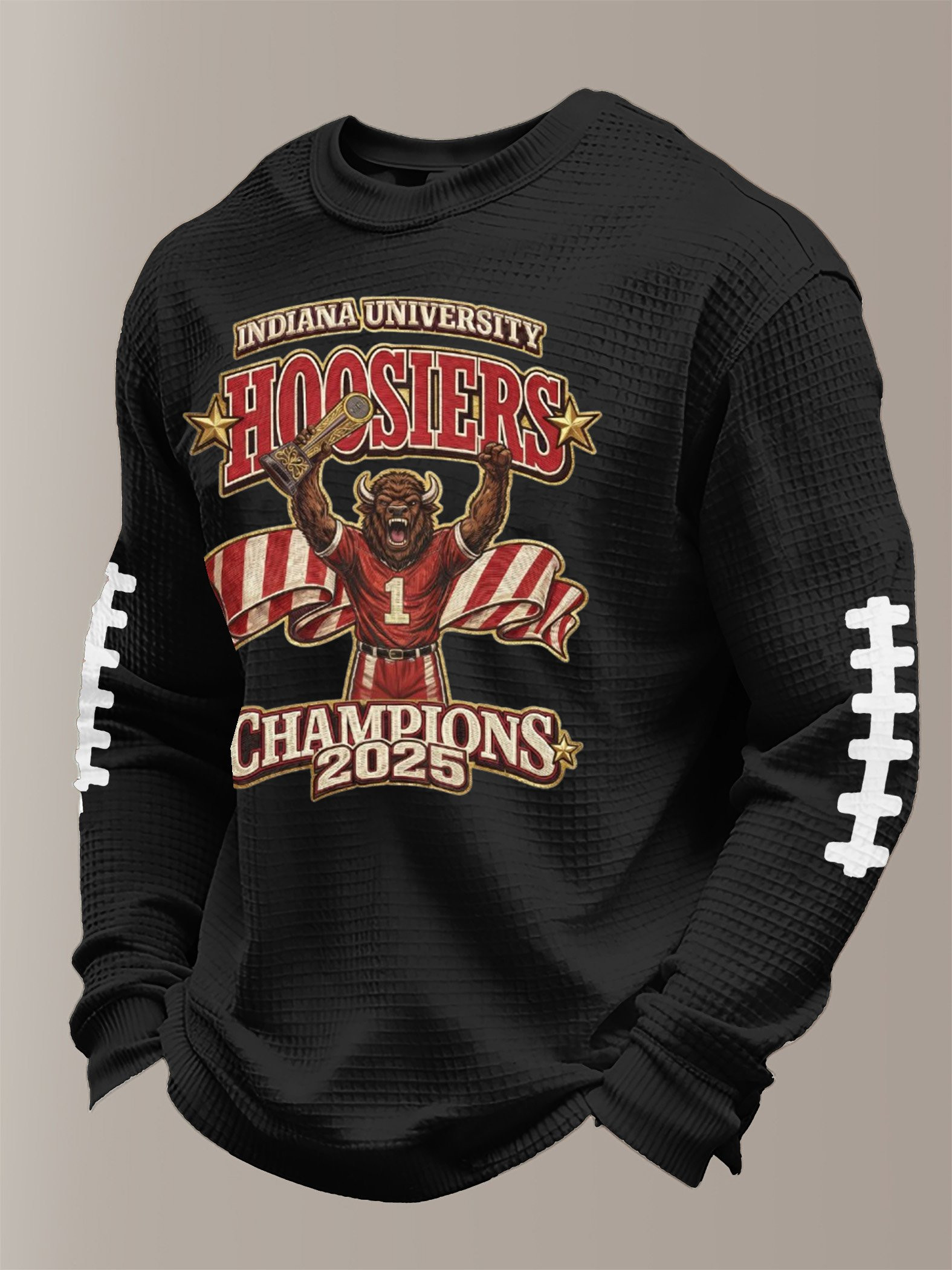 Indiana National Champions Long Sleeve T-Shirt For Fans IU National Championship Merch Black