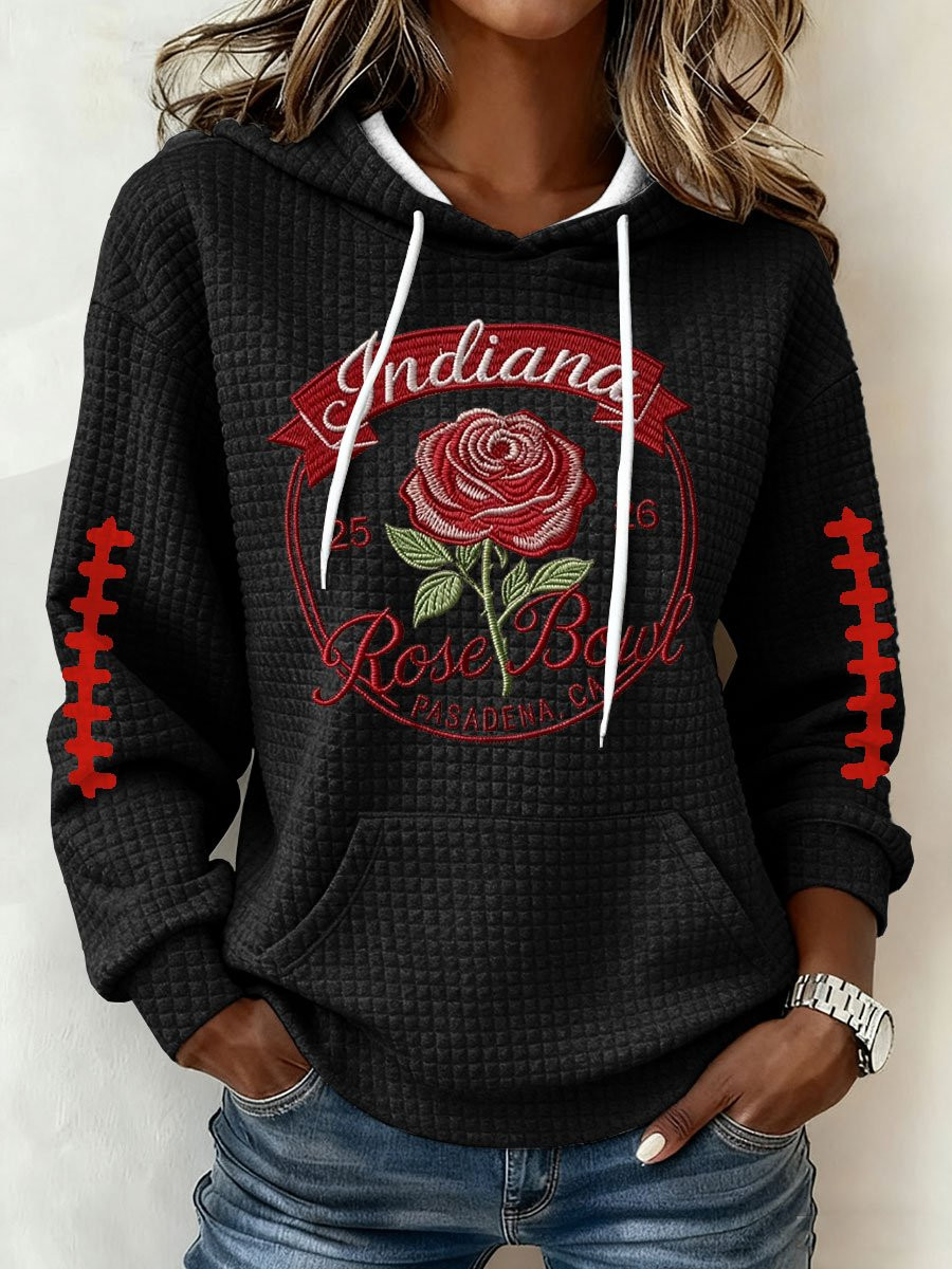 Indiana National Champions Waffle Hoodie Game Day Clothing IU National Championship Merch
