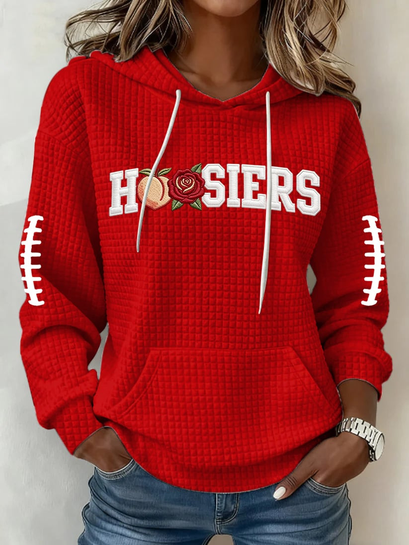 Indiana National Champions Waffle Hoodie Indiana Football Hoodie Gameday Womens Clothes Indiana National Champions Waffle Hoodie Indiana Football Hoodie Gameday Womens Clothes