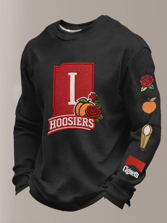 Indiana National Champions Waffle Long Sleeve Shirt Indiana Cignetti Shirt Black Gifts For Fans Indiana National Champions Waffle Long Sleeve Shirt Indiana Cignetti Shirt Black Gifts For Fans