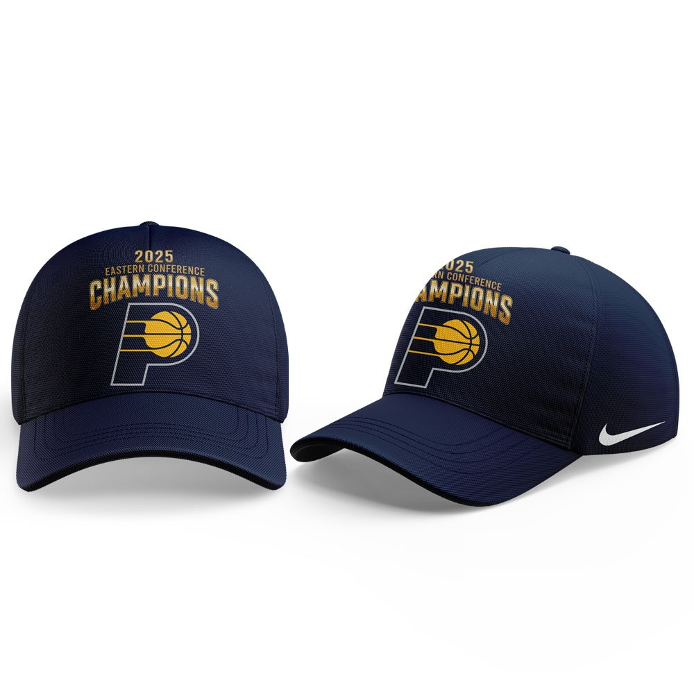 Indiana Pacers 2025 Eastern Conference Champions Hat Good Gifts For Basketball Fans