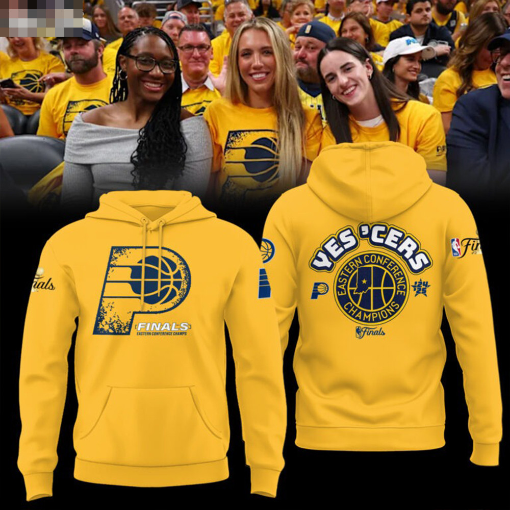 Indiana Pacers 2025 Eastern Conference Champions Hoodie Gold NBA Finals Merch Cool Gifts