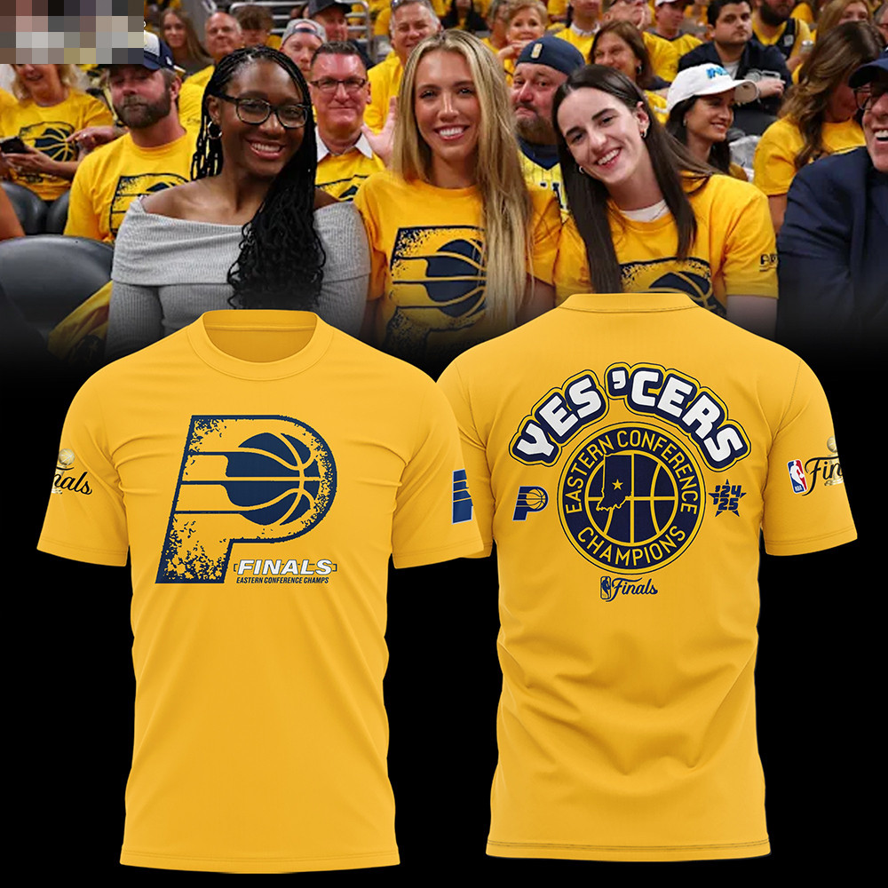 Indiana Pacers 2025 Eastern Conference Champions Shirt Yellow Gold Fan Merch Cool Gifts