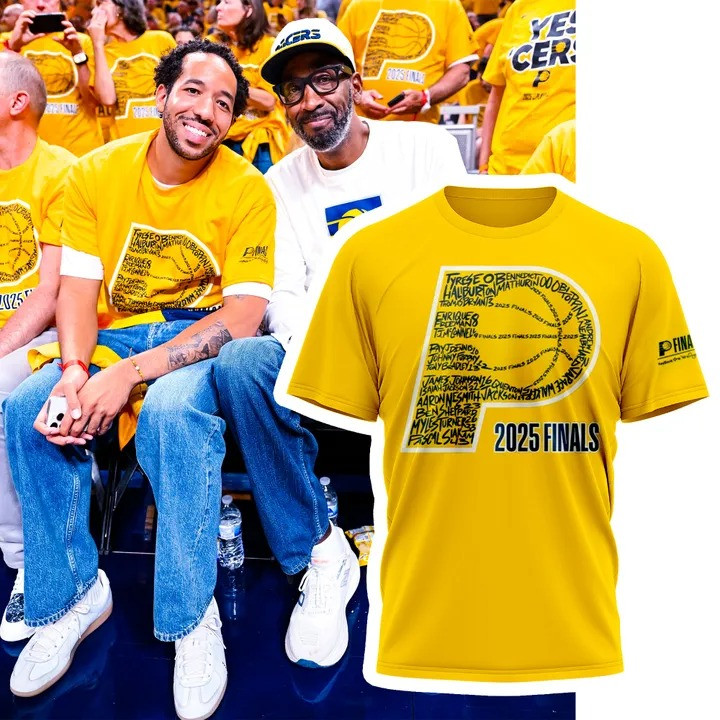 Indiana Pacers 2025 NBA Finals T-Shirt Yellow Basketball Fan Merch Clothing For Men Women