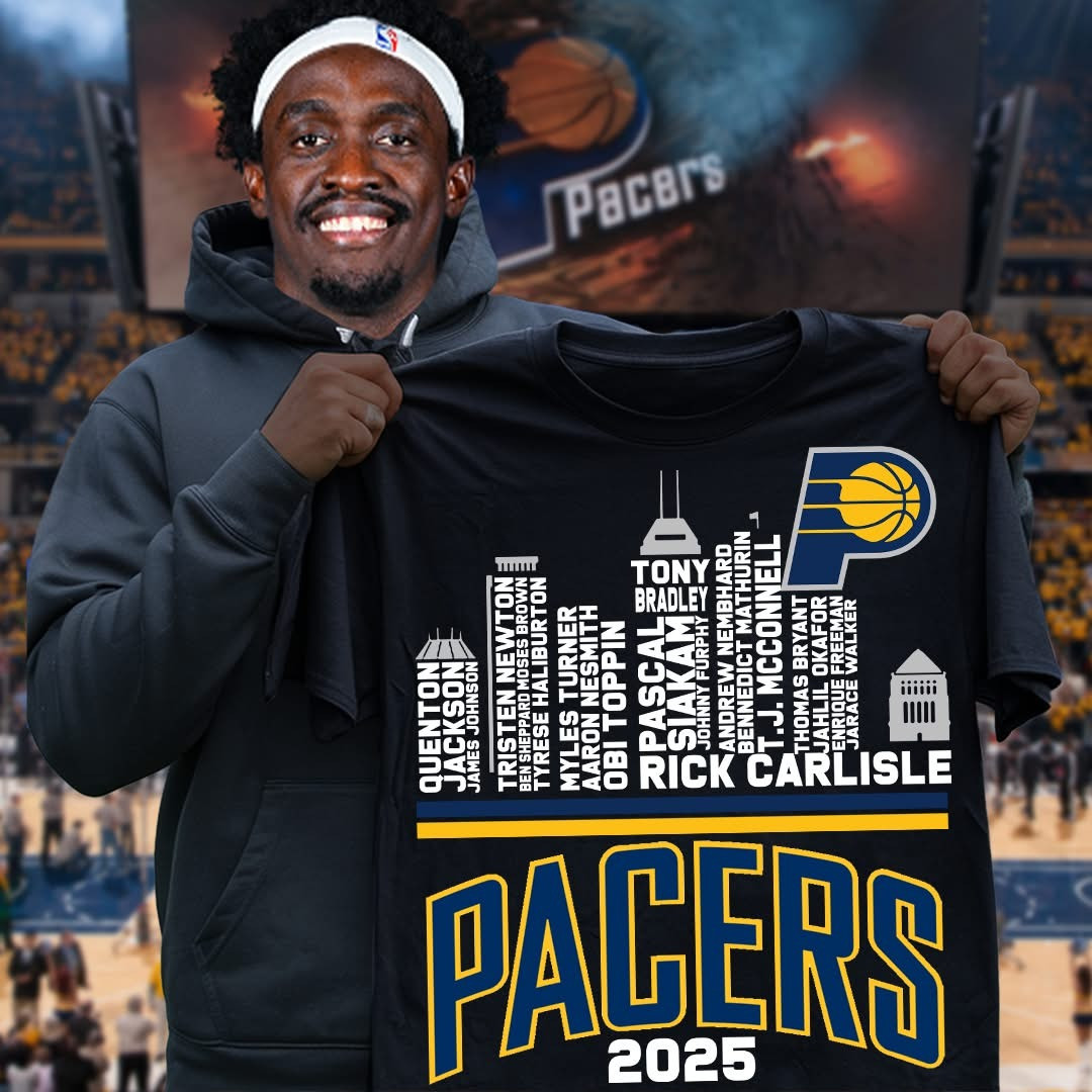 Indiana Pacers 2025 Players Names T-Shirt Indiana Pacers Fan Merch Basketball Lover Gifts