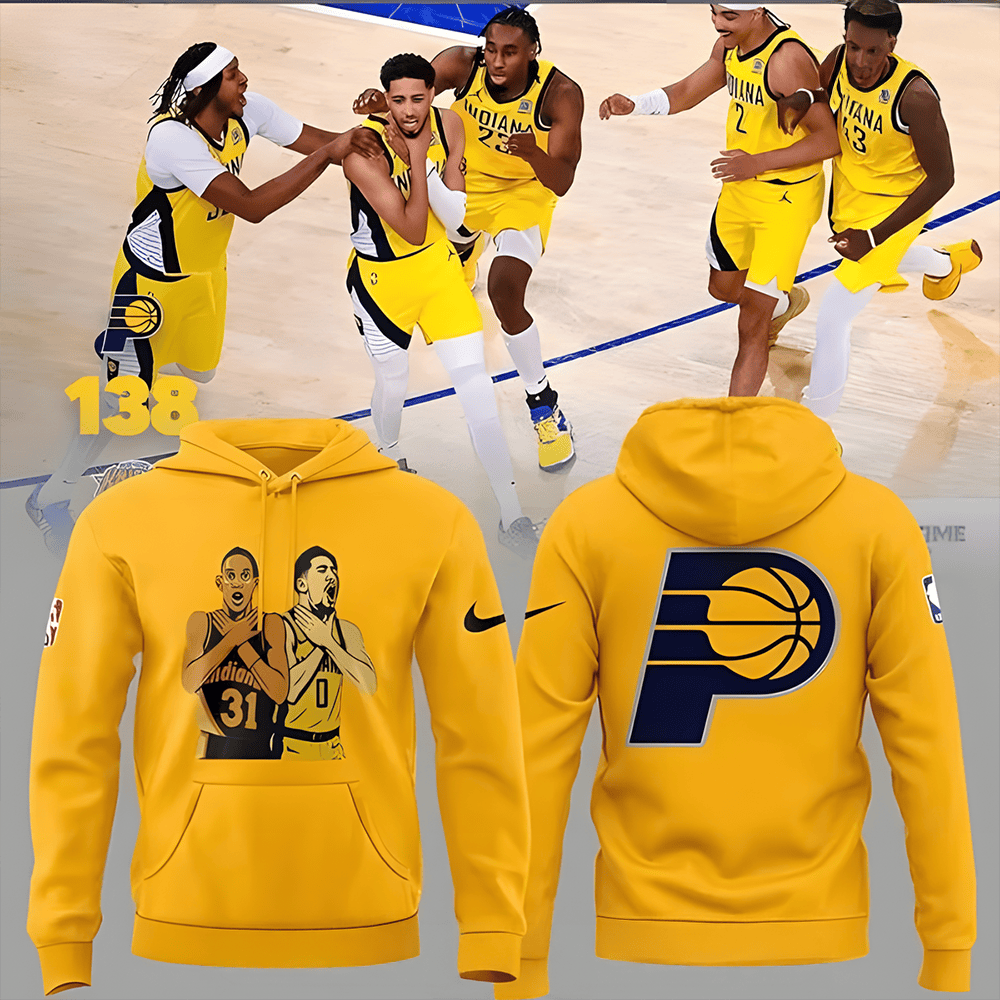 Indiana Pacers 2025 Reggie Miller Choke Yellow Hoodie Gifts For Basketball Fan