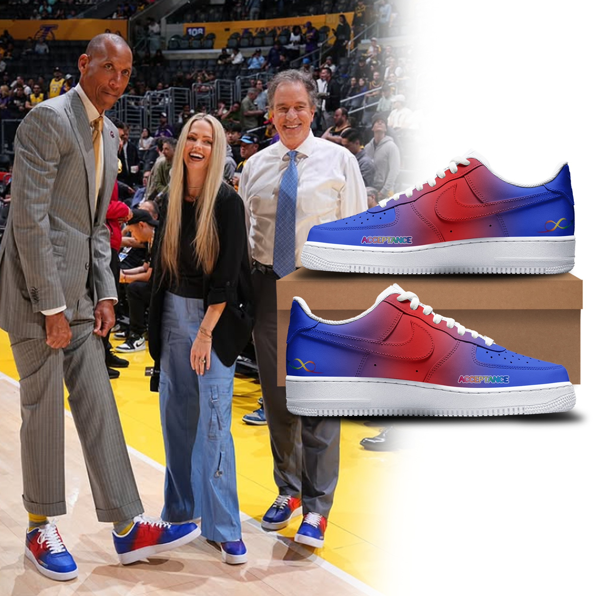 Indiana Pacers Autism Acceptance Month Air Force 1 Shoes Sneakers Merch Basketball Fan Gift