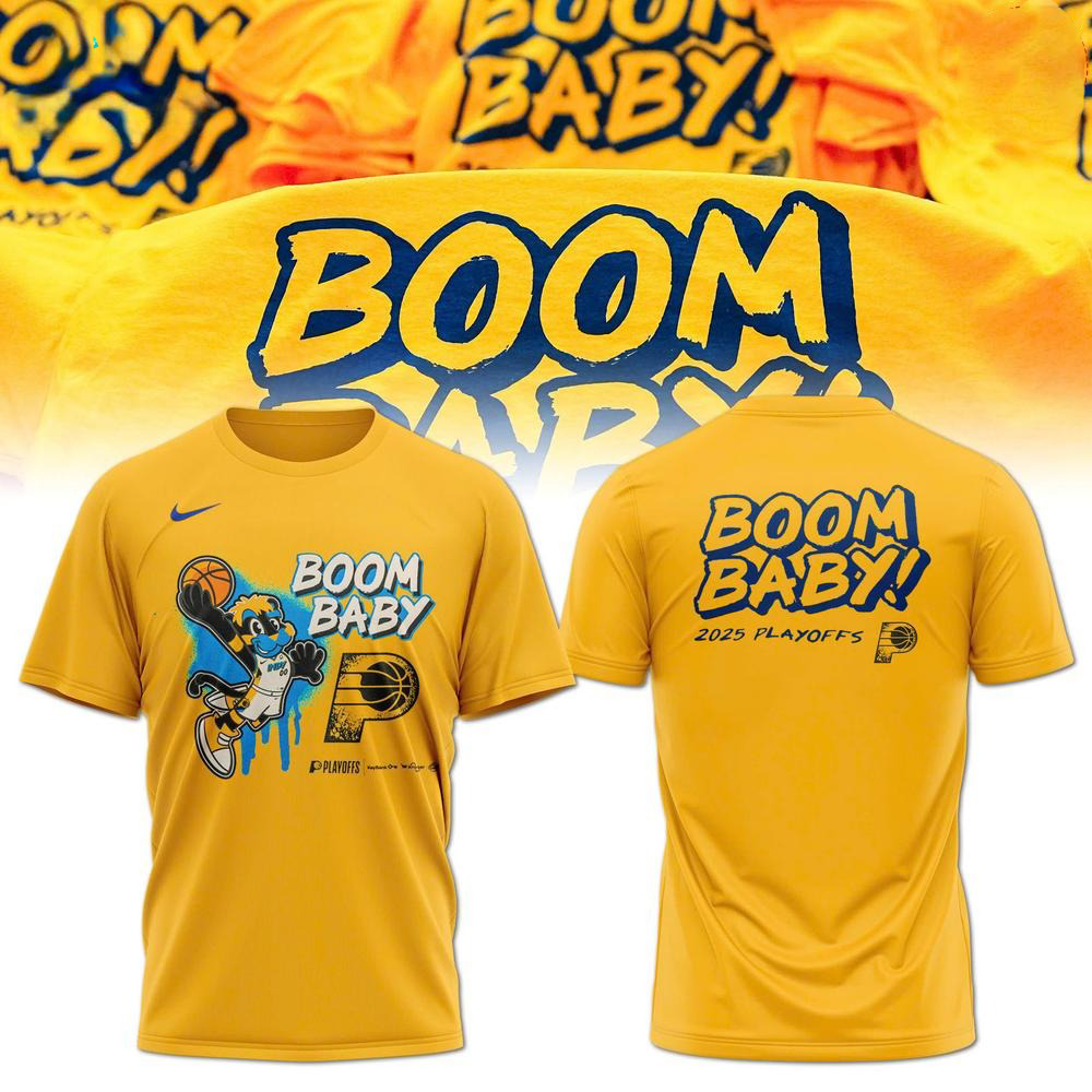 Indiana Pacers Boom Baby 2025 Playoffs T-Shirt Gift For Basketball Lover