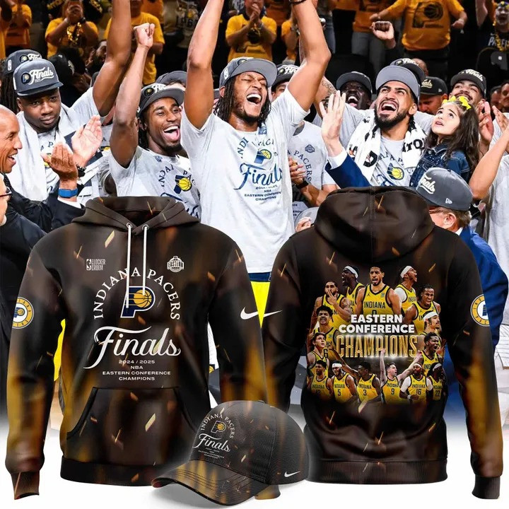 Indiana Pacers Eastern Conference Champions 2025 Hoodie NBA Pacers Finals Merch For Sale