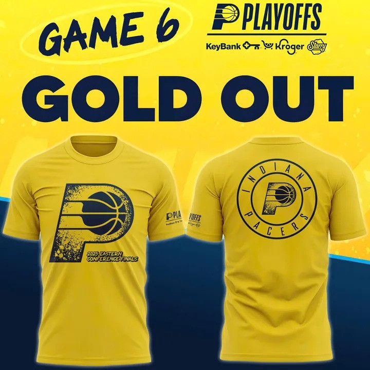 Indiana Pacers Eastern Conference Finals Shirt Yellow NBA Pacers Merch Basketball Fan Gifts