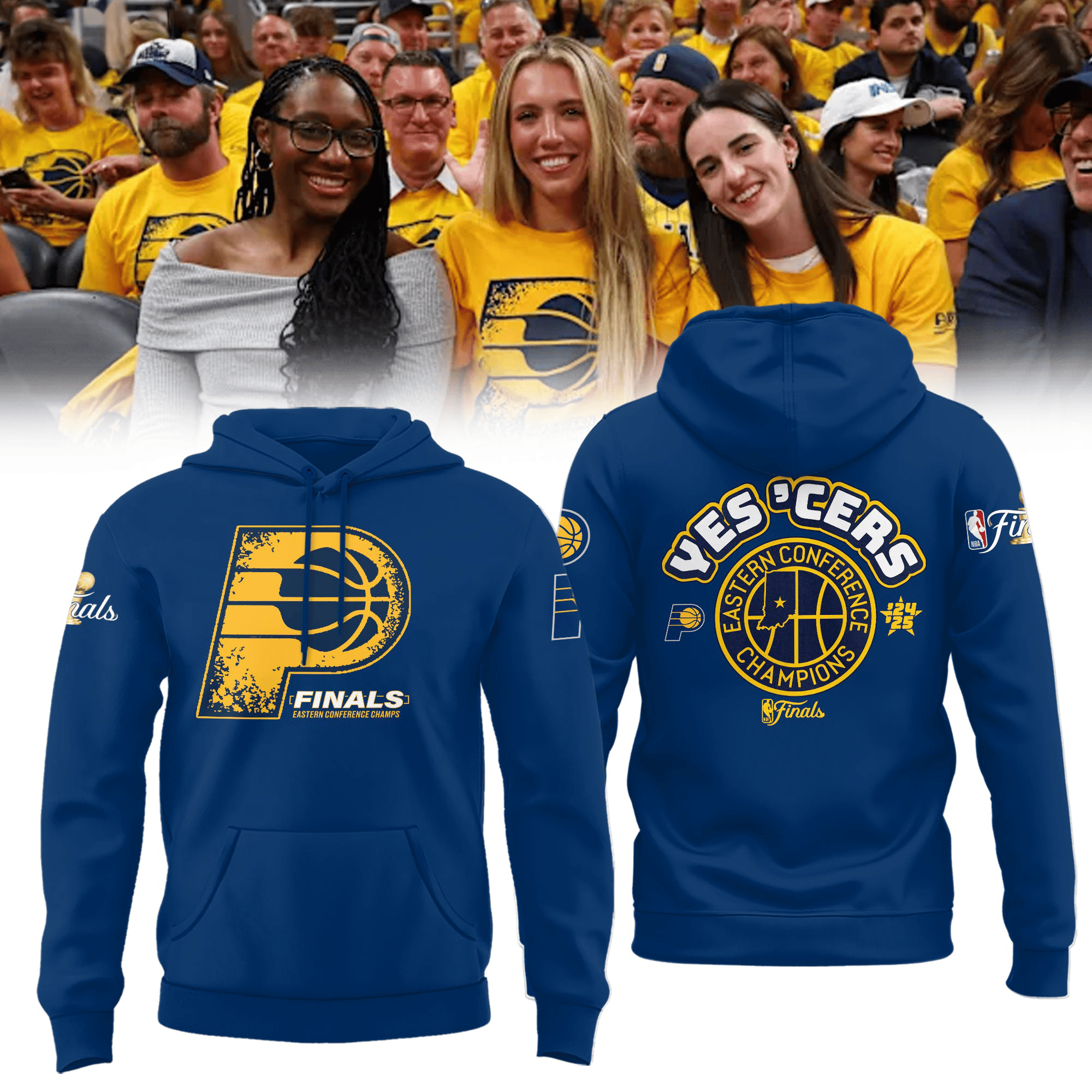 Indiana Pacers Fanatics 2025 Eastern Champions Hoodie Gifts For The Basketball Enthusiast