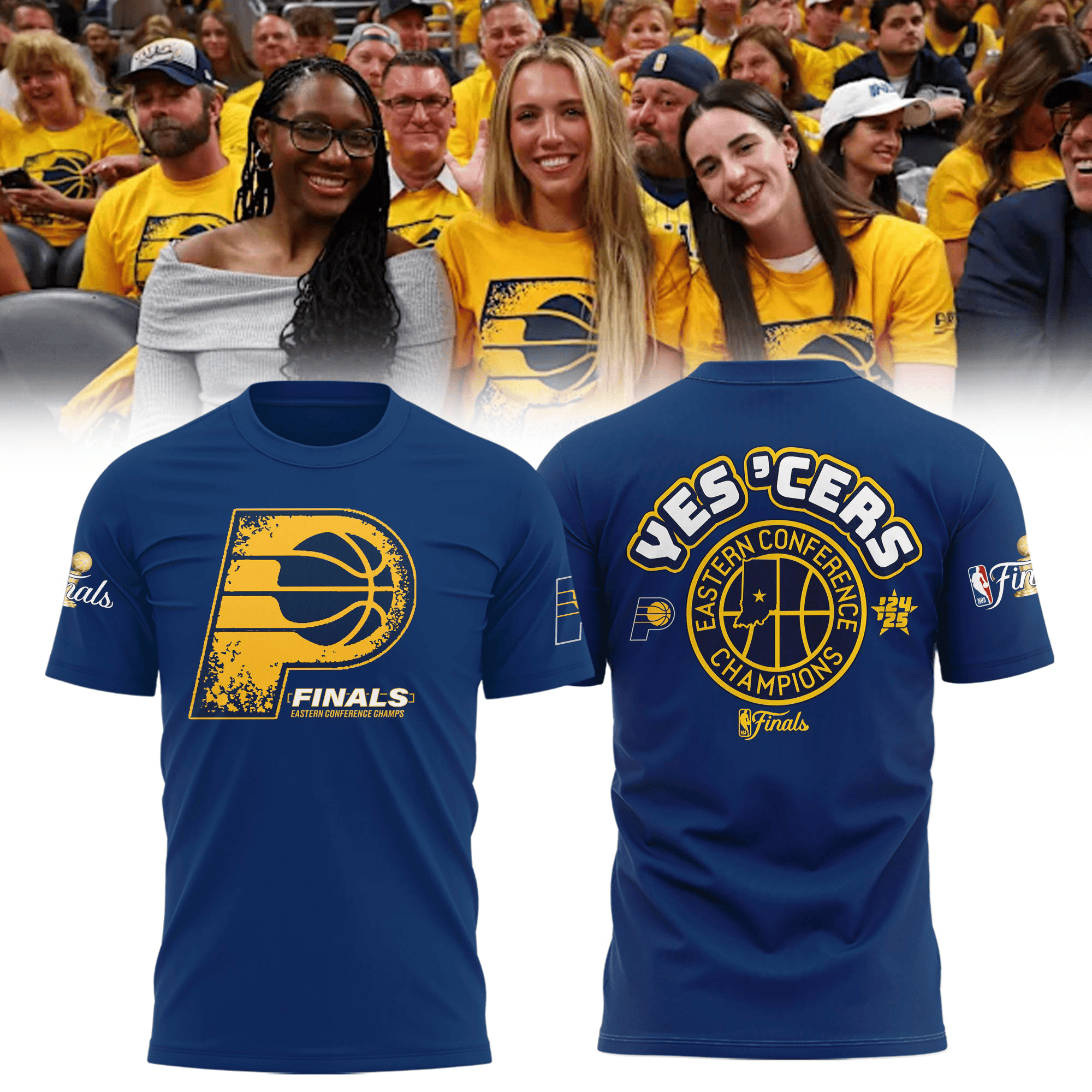 Indiana Pacers Fanatics 2025 Eastern Conference Champions T-Shirt Basketball Enthusiast Gifts