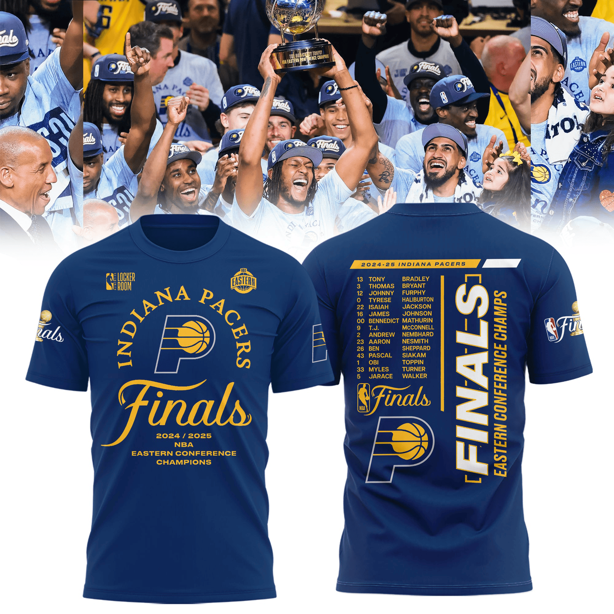 Indiana Pacers Fanatics 2025 Eastern Conference Champions T-Shirt Great Gifts For Basketball Fans