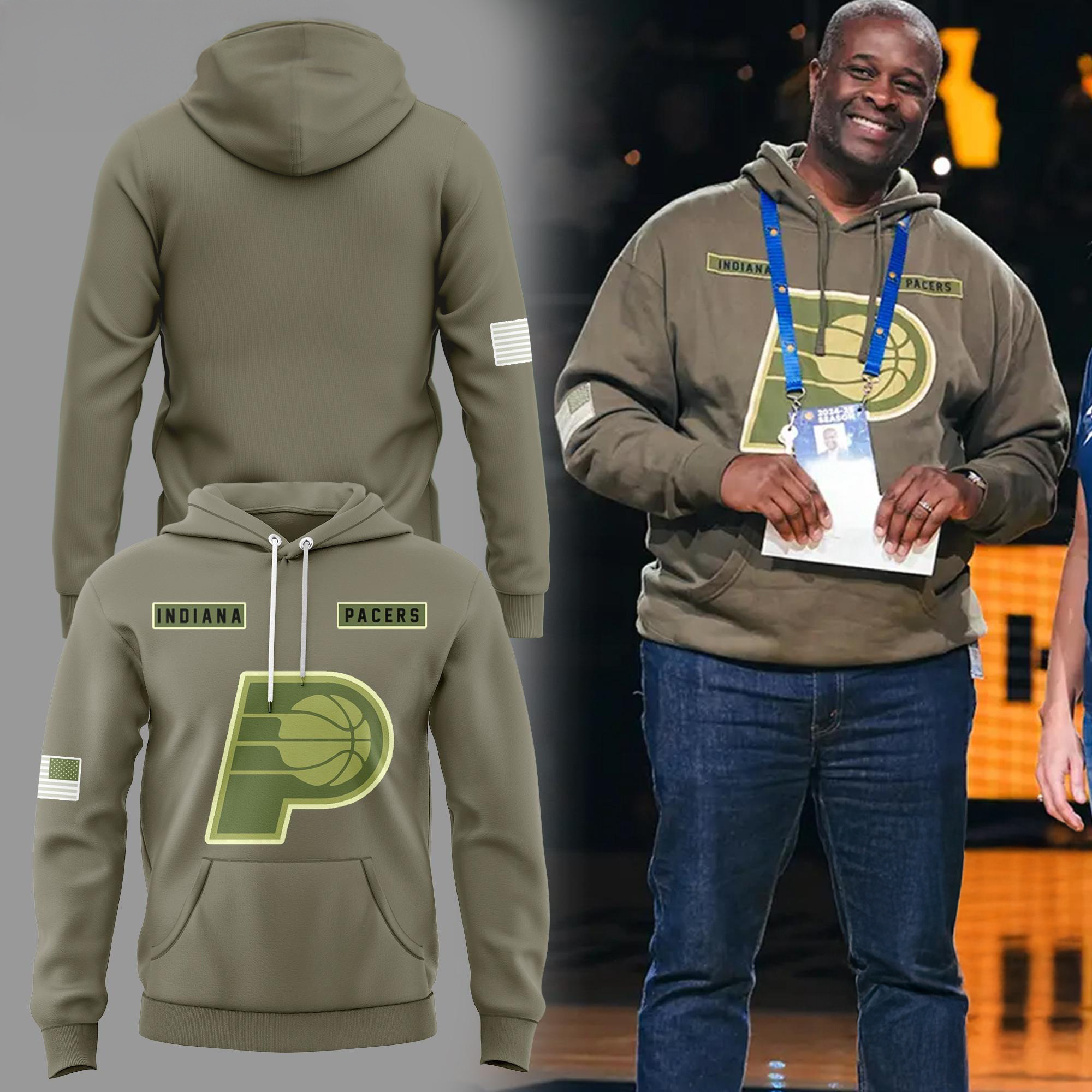 Indiana Pacers Honors Those Who Served Our Country Hoodie Good Gifts For Basketball Lovers