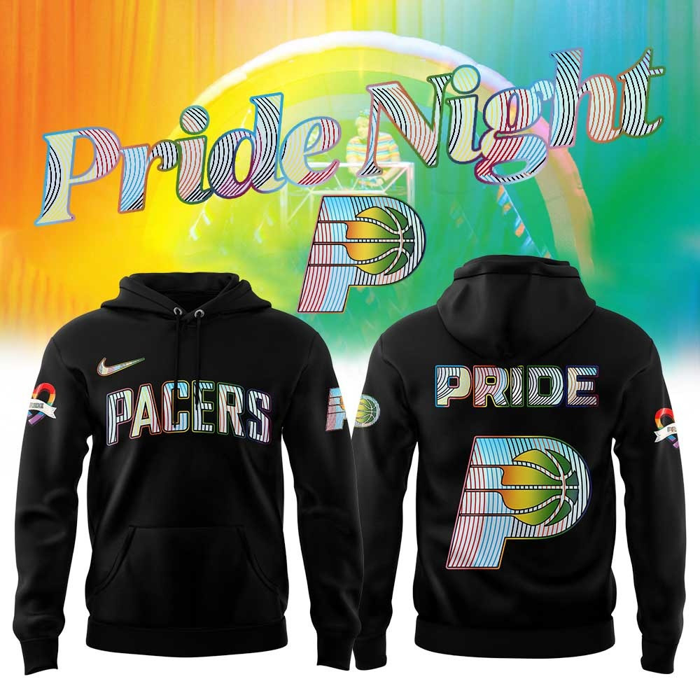 Indiana Pacers LGBTQ Pride 2025 Black Hoodie Basketball Enthusiast Gifts